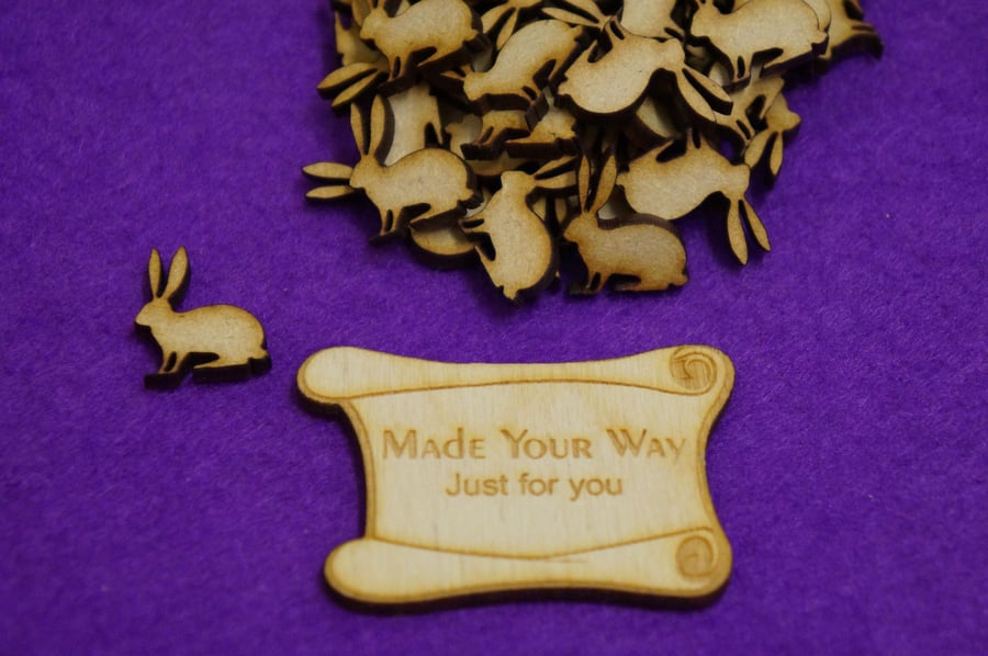 MDF Bunny Rabbit Hare 2cm 50 x Laser cut wood... Folksy