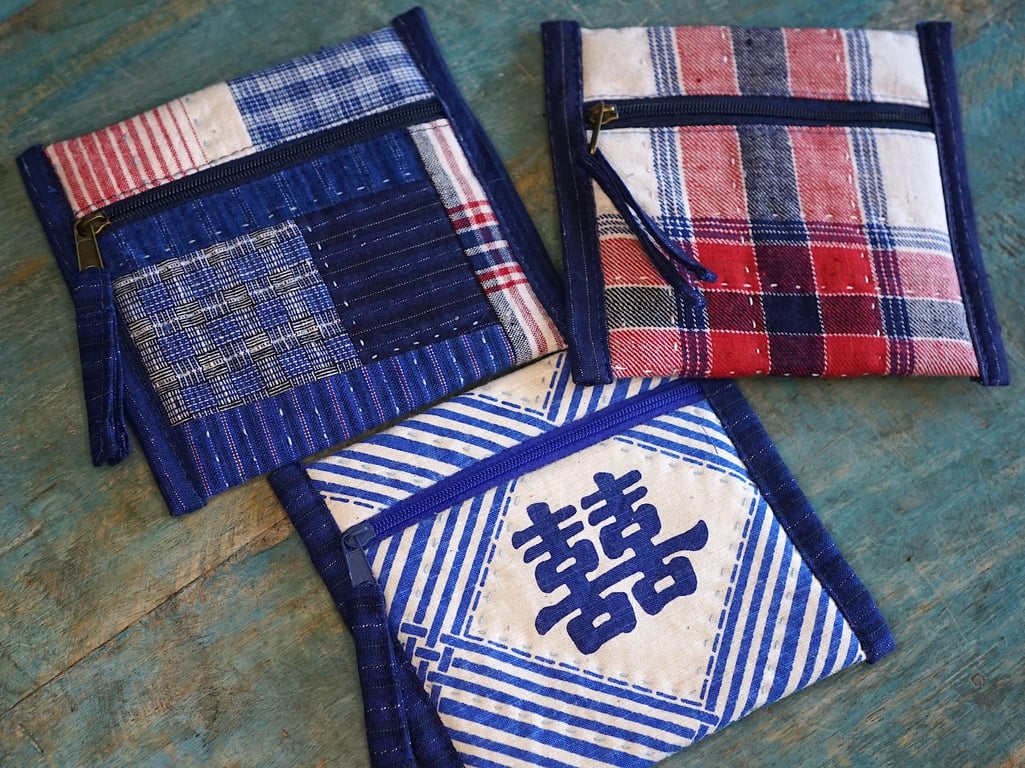 Fabric Square Pouch – Small Cable & Makeup Bag, Accessories Zipper Pouch