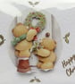 Hand Crafted Decoupage Chistmas Card - Happy Christmas (2217) - Teddy Bear