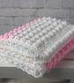 Crochet baby blanket, pink and white blanket, gift for Christening, baby shower - Image 6