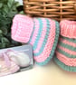 SALE Baby Girl's Hand Knitted Rompers & Matching Booties Set 0-3 months size - Image 7