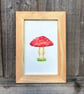 Toadstool - Original Watercolour Pencil Painting Illustration - Image 2