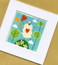 I Love Ewe, sheep with heart balloon illustration, original Giclee print  - Image 8