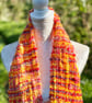 Tequila Sunrise Hand Woven Art Yarn Scarf - Image 5