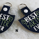 Best Farter Ever keyrings Embroidered Vinyl