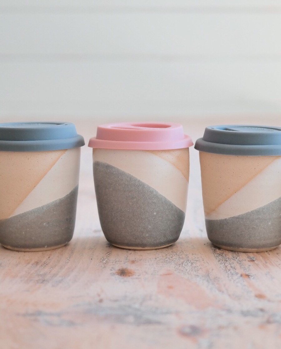 Ceramic Travel Mug - Pottery Keep Cup - Handmade Reusable Coffee Mug