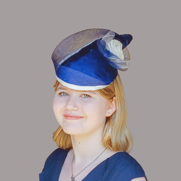 Lisa Navy Blue Swirl Hat