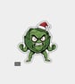 Unique Funny Christmas Sticker Xmas Decal For Adults - Angry Brussels Sprout