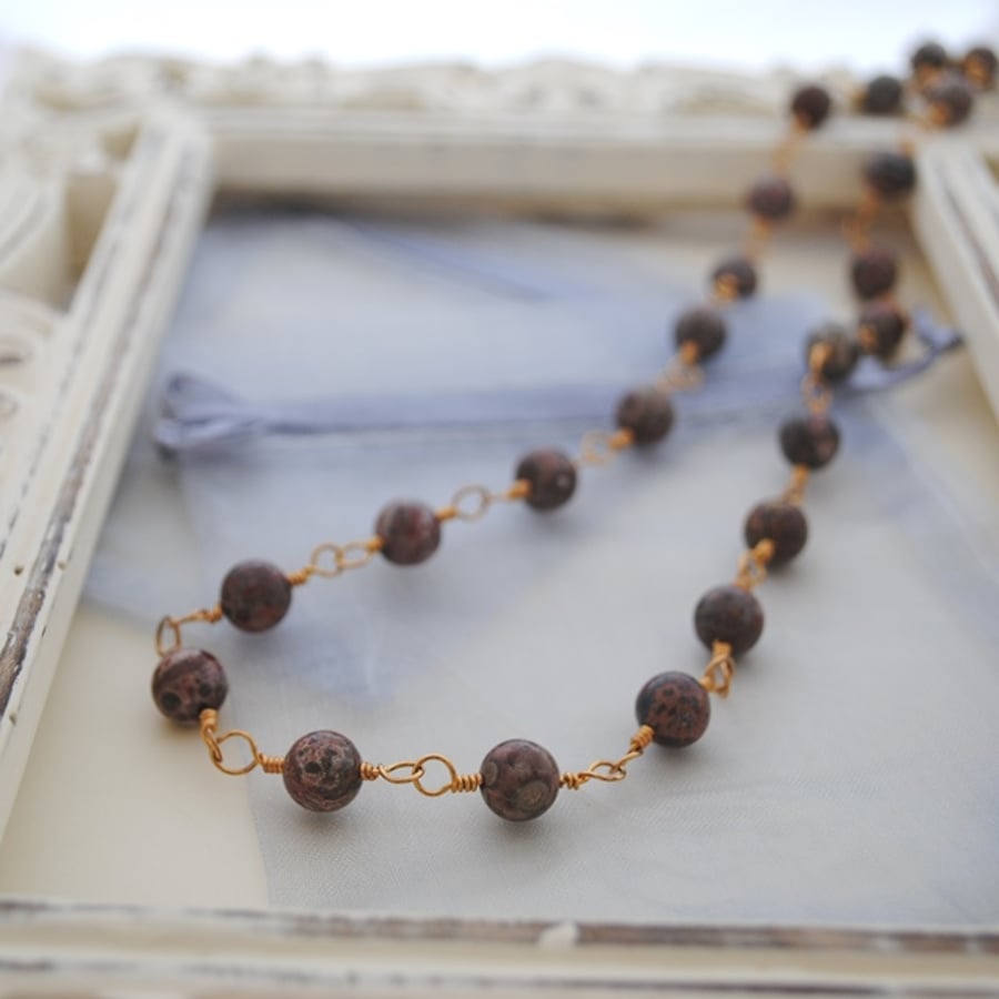 Sale-Poppy Jasper necklace