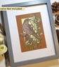A Mistle Thrush with Mistletoe original drawing, small artwork, bird wall art - Image 9
