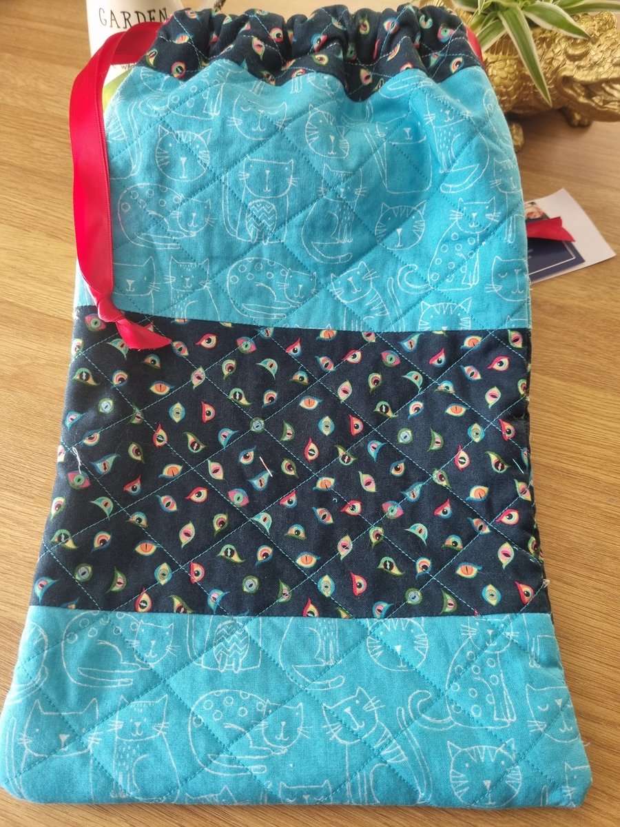 Quilted patchwork hot water bottle complete with HWB.