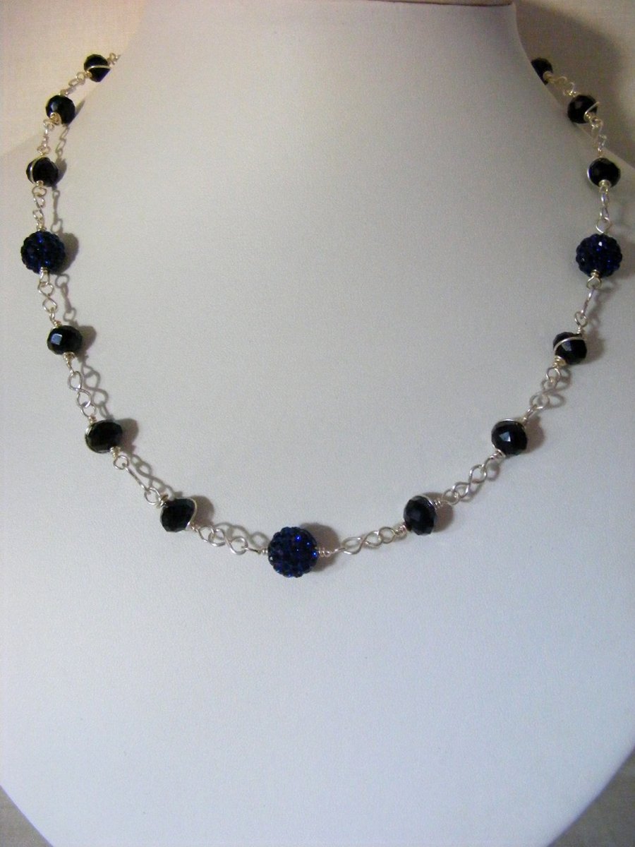 Jet and Navy Necklace