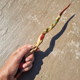 wand for traditional witchcraft, wicca and celtic tree magic Pagan goddess