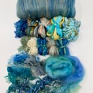 Scarf Kit: Ocean Blue Luxury Textured Wool Felt Scarf Kit