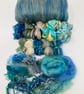 Scarf Kit: Ocean Blue Luxury Textured Wool Felt Scarf Kit