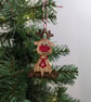 Embroidered Lace Reindeer Christmas Ornament: Hanging Decoration - Image 8