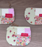 Summer seconds - three Cotton pouches - super cute