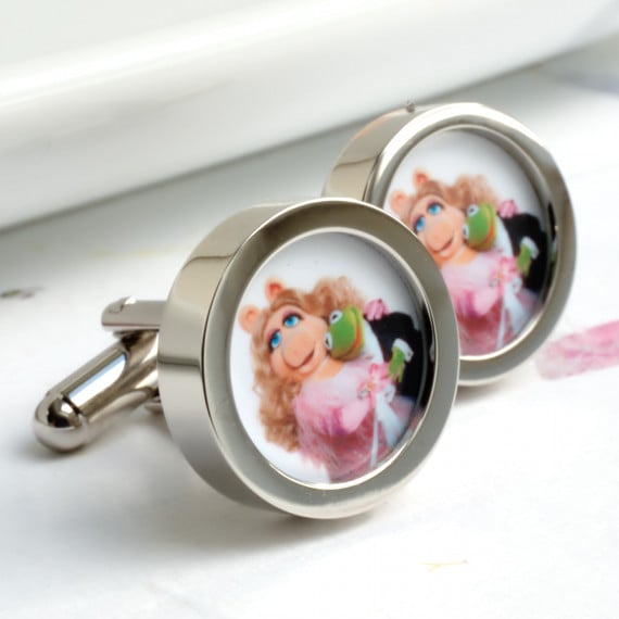 Kermit and Miss Piggy Together Cufflinks from the Muppet Show
