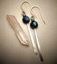 Deep Indigo Labradorite and Sterling Silver Earrings - Image 4