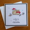 Owls Christmas Card - To A Wonderful Couple
