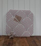 Red Star & Linen Coloured Fabric Memo Board - Image 1