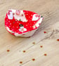 Small Patchwork Basket with Festive Fabric - Image 4