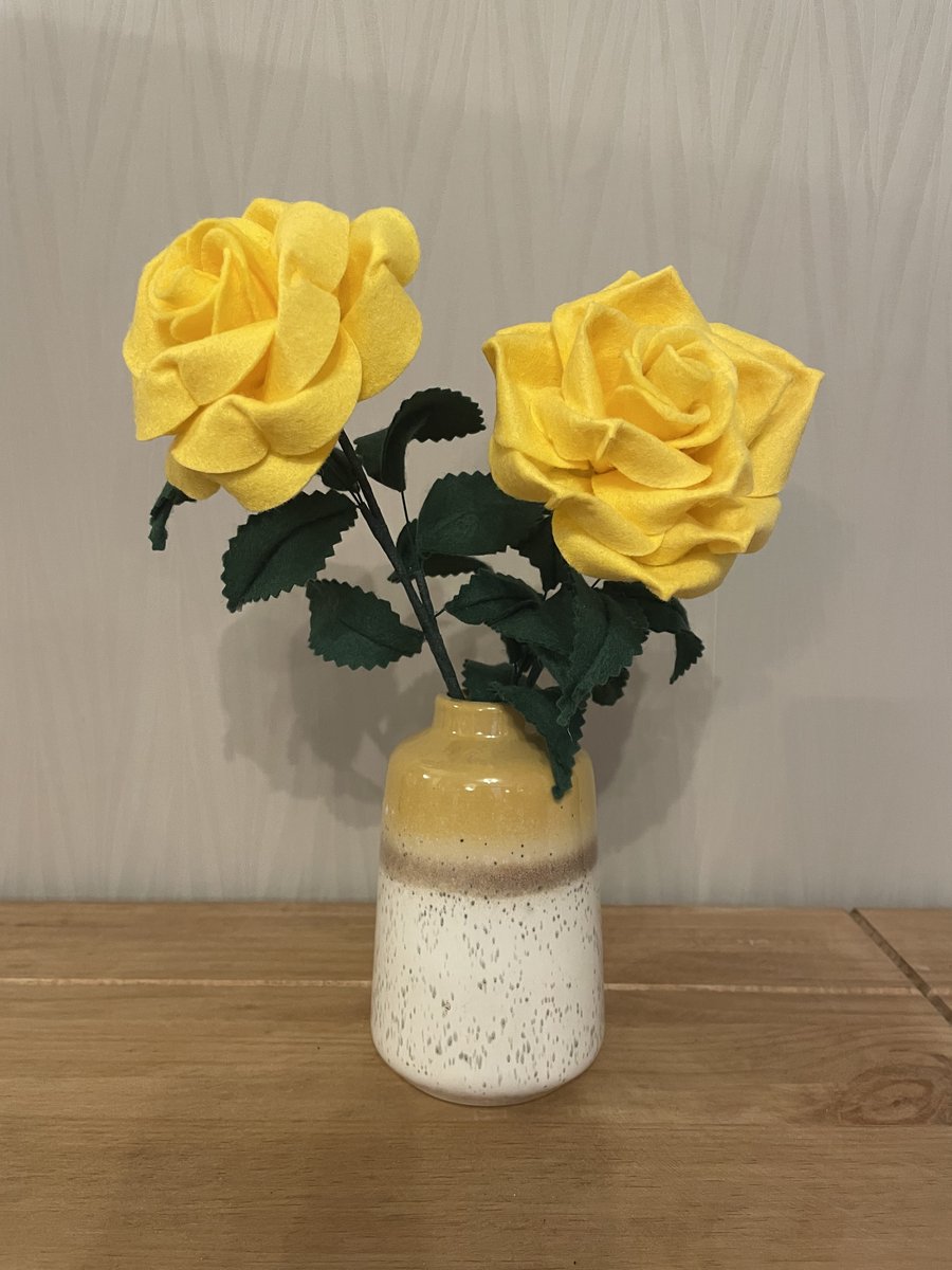 Handmade felt Roses