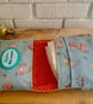 Nappy and Wipes Clutch Bag - Duck Egg Blue Woodland Animals