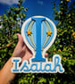 Personalized Hot Air Balloon Name Sign Boy's Nursery Decor 