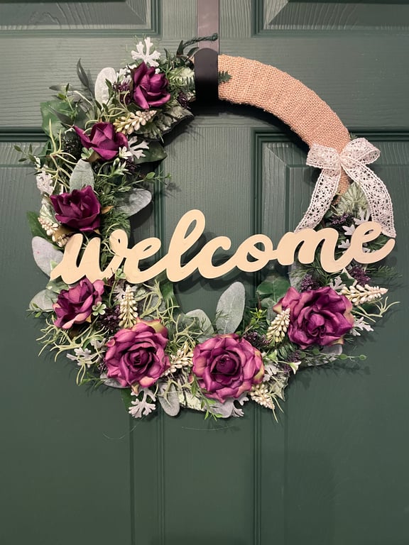 Handmade Spring Door Wreath, Luxury wreaths,38cm