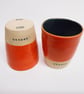 Tumblers Pair of London logo in Coral red and Tidepool Green. - Image 3