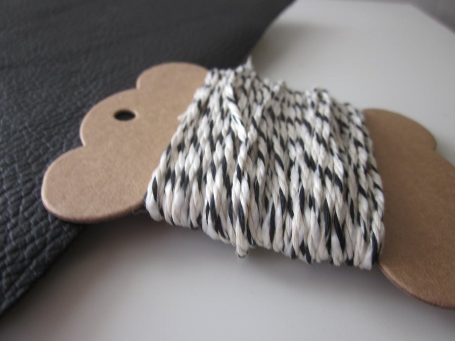 10m Black and White Bakers Twine