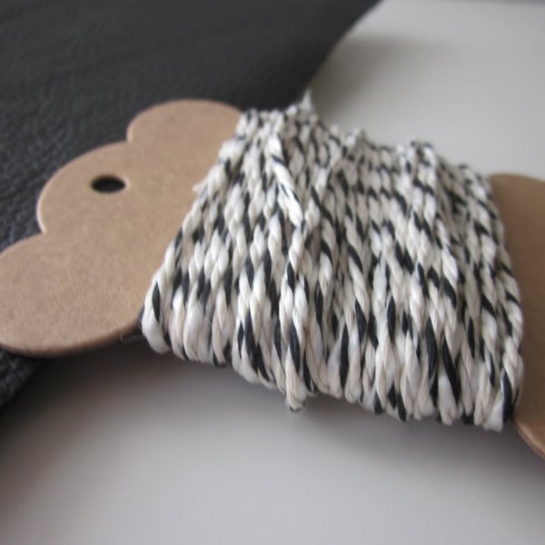 10m Black and White Bakers Twine