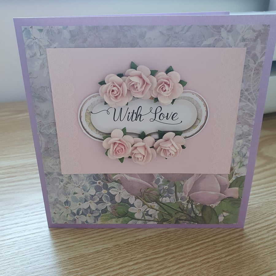 A floral greetings card