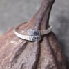 Textured sterling silver wrap ring, made to order, adjustable silver ring