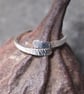 Textured sterling silver wrap ring, made to order, adjustable silver ring