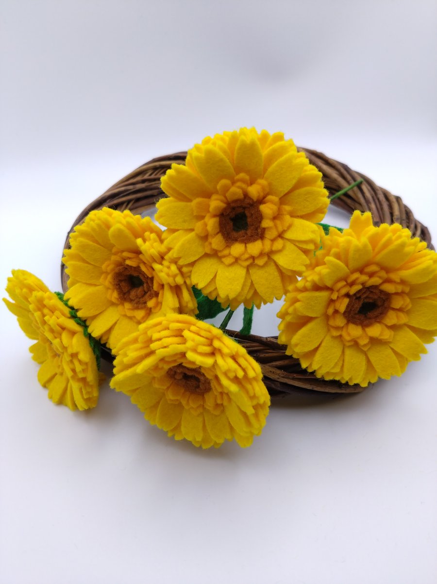 Gerbera Felt Flower Stem