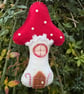 Felt Candy Cane Toadstool Cottage