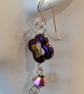 Purple Hematite Clover complimented by Purple Crystal Bicones - Image 2