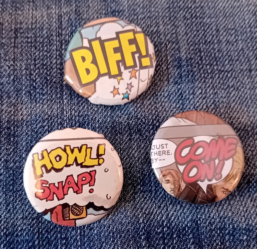 Vintage Comic Badge – Onomatopoeic Words