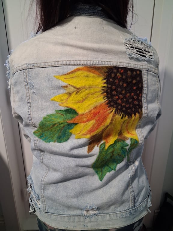 Upcycled denim jacket