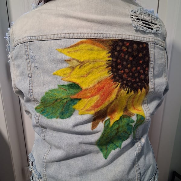 Upcycled denim jacket
