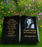 Personalised memorial Bible plaque Granite Photo Memorial Open Book