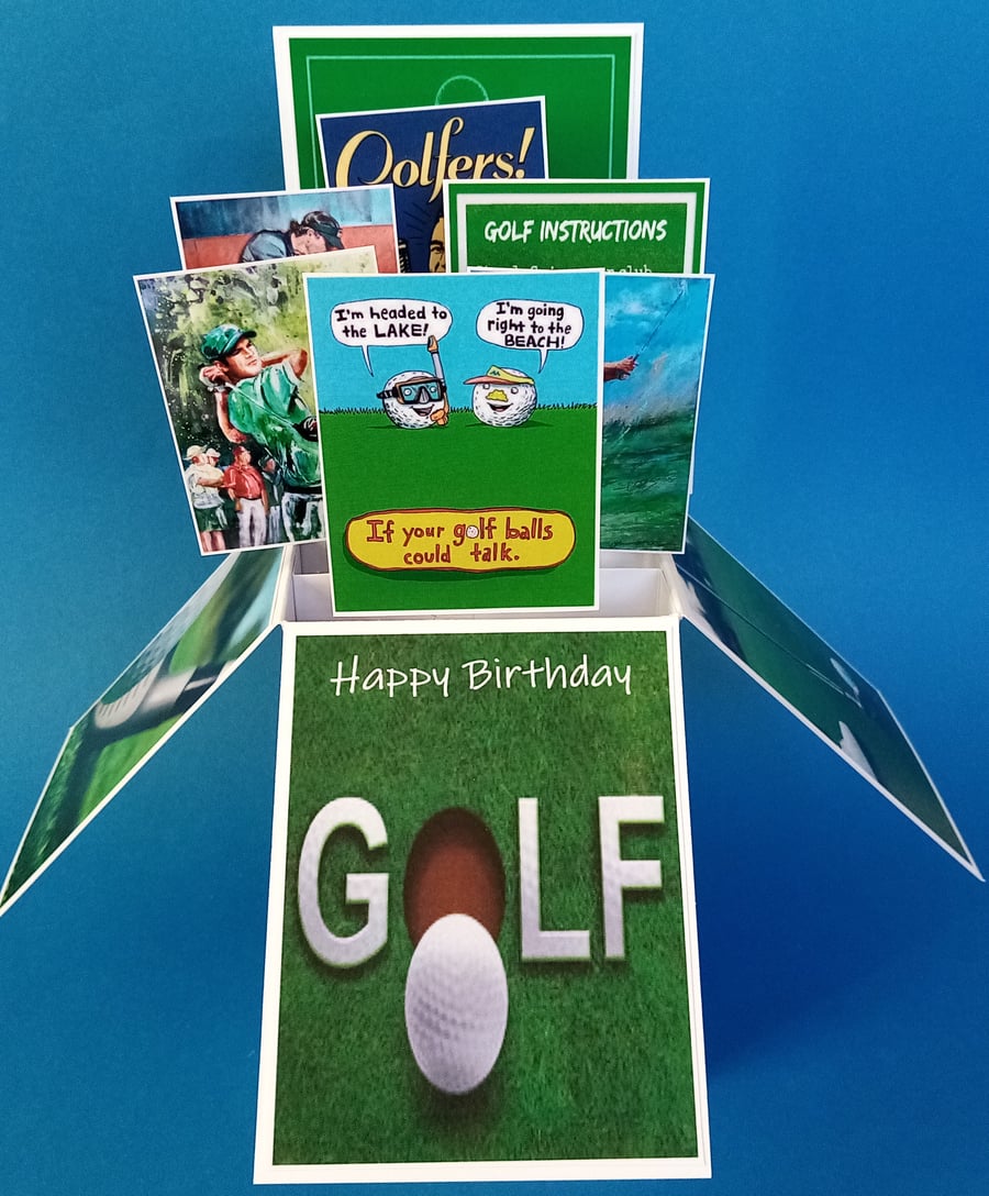 Golfing Birthday Card