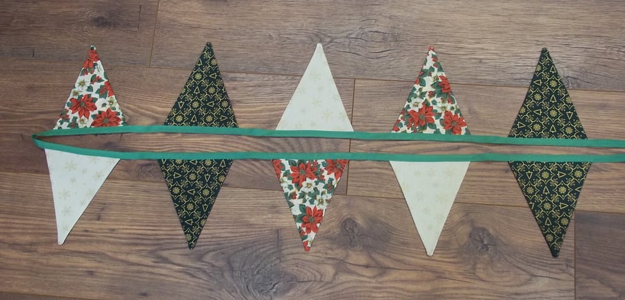 Fabric Christmas Bunting.
