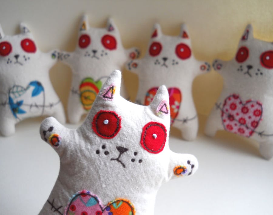 embroidered zombie kitten