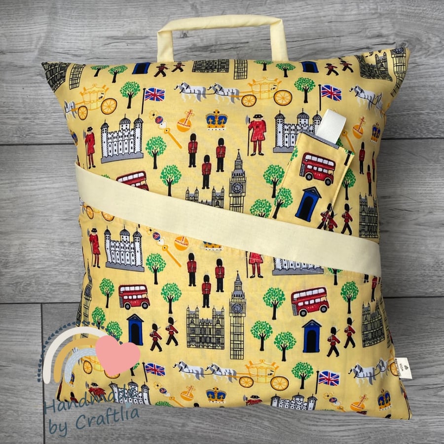 London themed Reading cushion, Unique gifts, childrens gifts