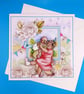 Wedding Anniversary Card,8x8inches, 20x20cms, Decoupage
