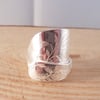 Sterling Silver Upcycled Engraved Bird Wrap Spoon Ring