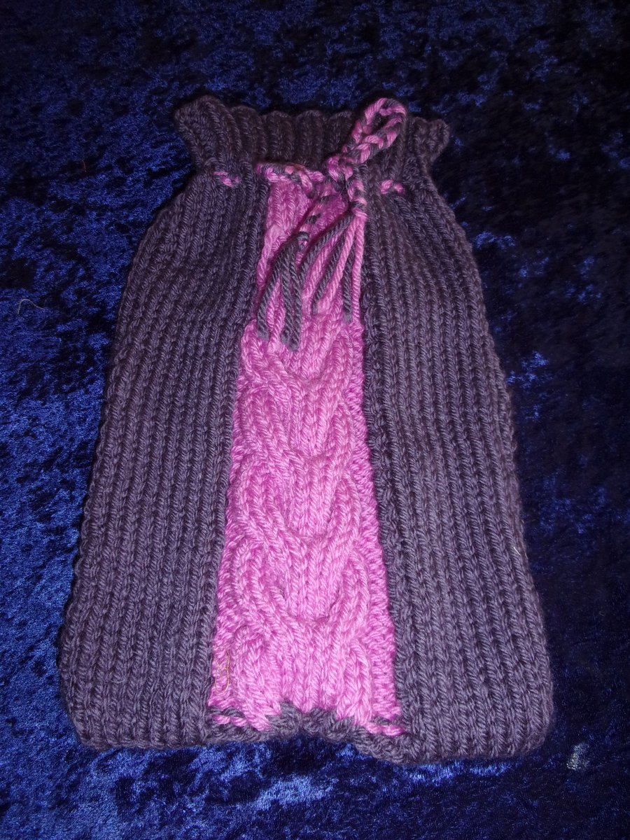 Chunky Hand Knitted Hot Water Bottle Cover